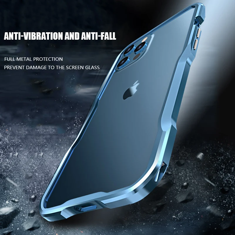 Роскошный металлический бампер для IPhone 11 12 Pro Max XS X xxr 7 8 Plus чехол с алюминиевой
