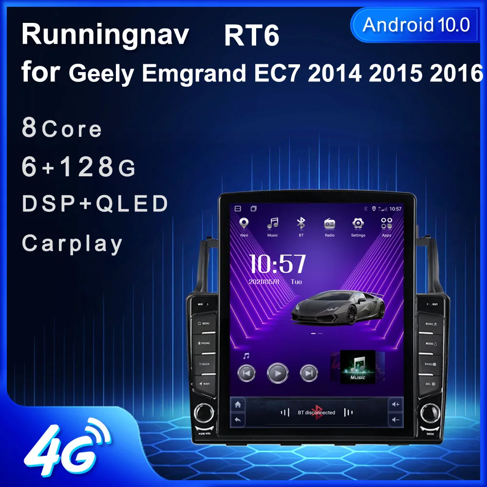 

Мультимедийная магнитола Tesla для Geely Emgrand EC7, 9,7 дюйма, Android, с GPS