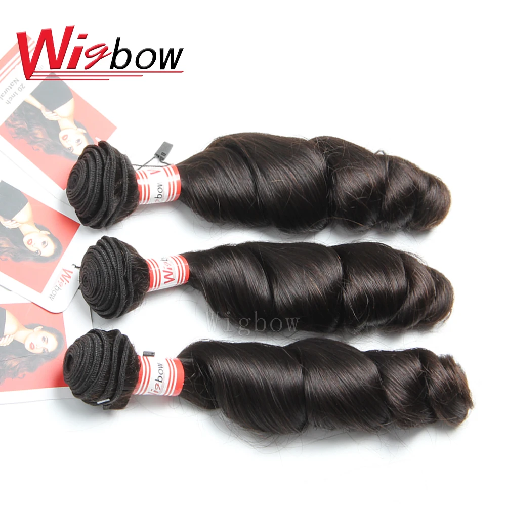 Волосы Wigbow OneCut волнистые перуанские волосы пучки 100% человеческих волос пучок 3/4