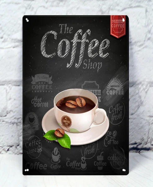 

Metal Tin Signs Coffee Premium Coffee Time Retro Vintage Kitchen Wall Art Decor