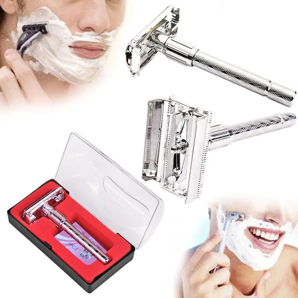 

New shaving razor New Men's Safety Handheld Manual Double Box Edge Shaver Blade Razor With Safety V4G9