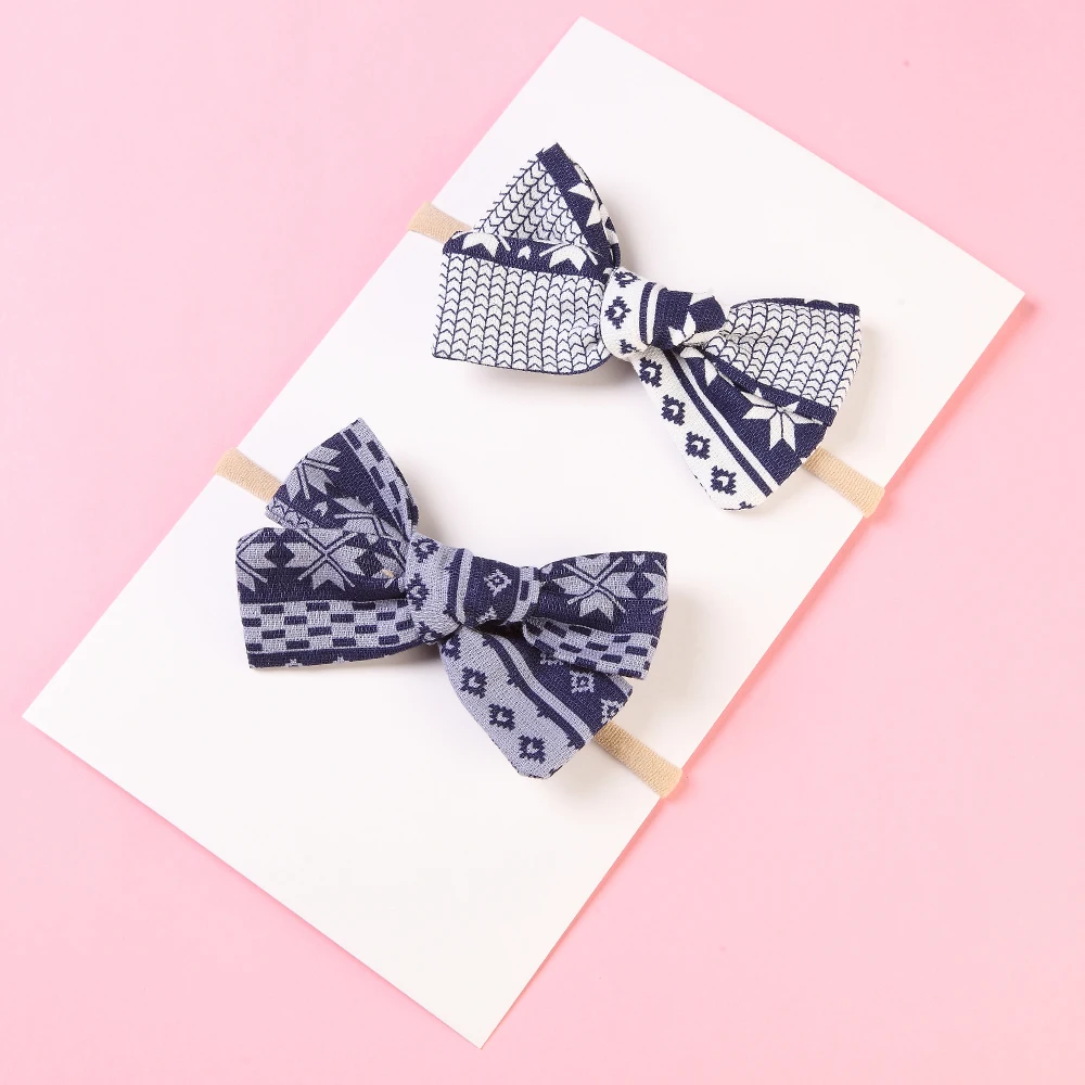 Повязка на голову для маленьких девочек тканевый аксессуар волос бант головной