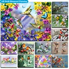 Алмазная живопись AB с полным заполнением, украшение для дома, вышивка крестиком, мозаика с изображением животных, дерева Стразы