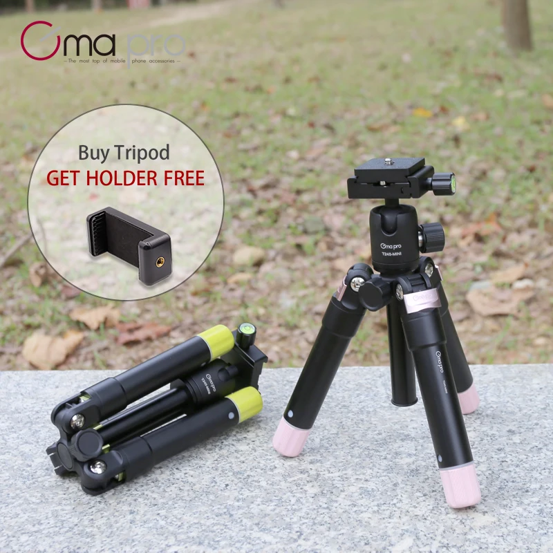 xiletu t245 mini portable tripod stand lightweight mini tripod with ball head for mobile phone and camera free global shipping