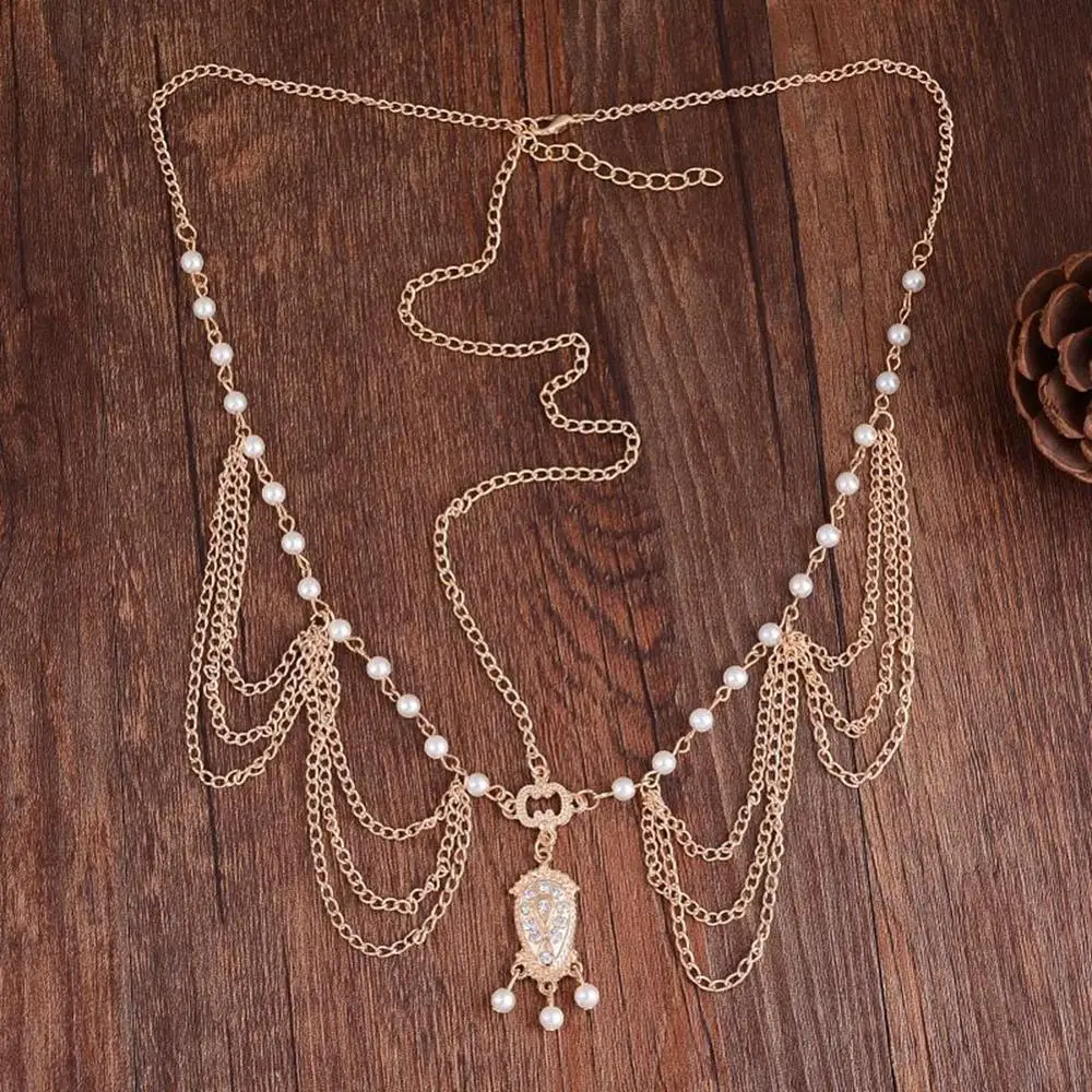 

Classic Folk-Custom Style Ladies Hair Long Chain Charm Temperament Women's Head Decoration Jewelry Accessories