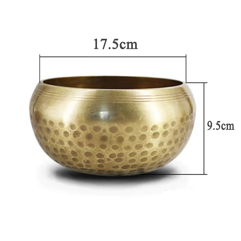 07 17.5cm Тибетская Поющая чаша декоративная-настенная посуда для дома буддизм украшение Дхарма монахи лама принадлежности чакра непальская чашка ручной работы - Цвет: 07 17.5cm