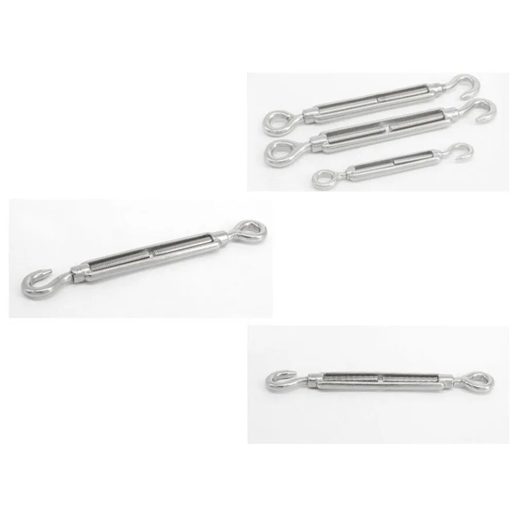 

M4, M5, M6, M8, M10, M12 Turnbuckle Wire Tensioner Strainer Stainless Steel Hook And Rope Cable Tension Stainless Steel