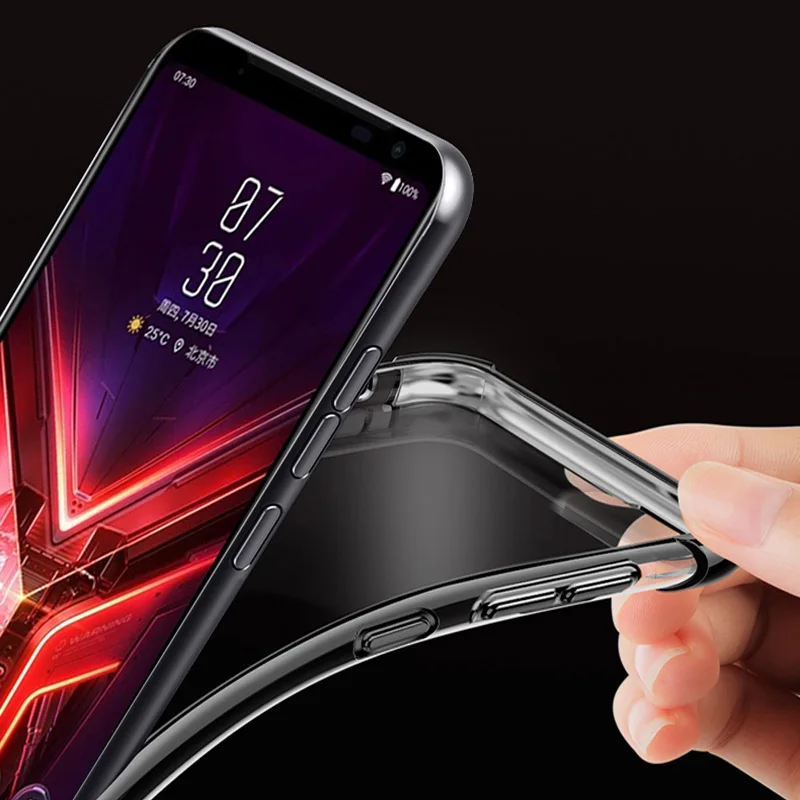 airbag case for asus rog phone 3 strix zs661ks soft tpu clear cover gaming phone case for asus rog phone 3 5g screen glass film free global shipping
