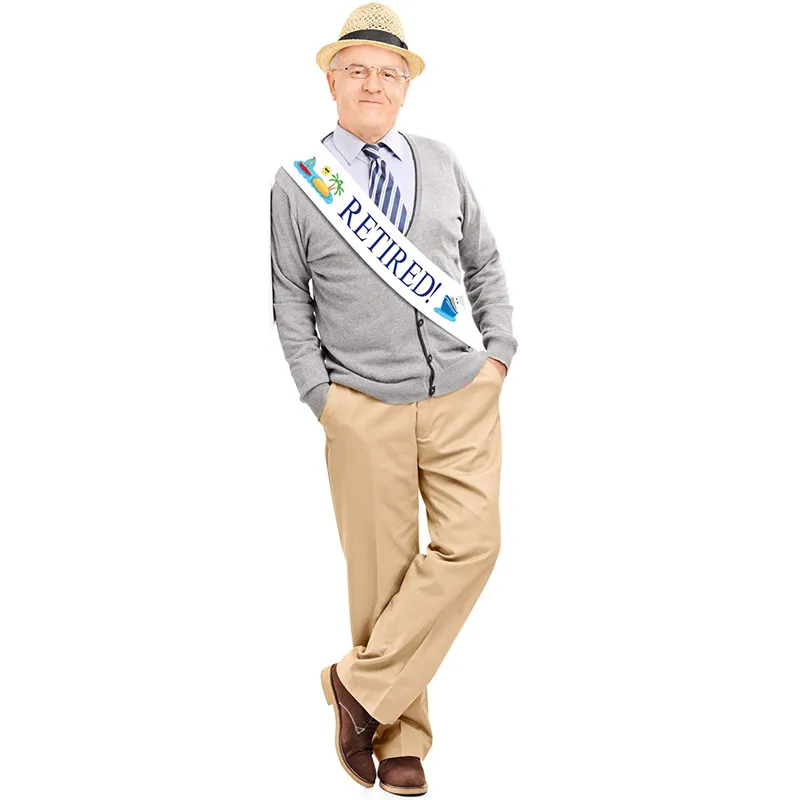 

1pc new Retirement Novelty Sash Cruise ship smooth satin fabric Great for Men Women favors Gifts Work Partys Decoration Supplies