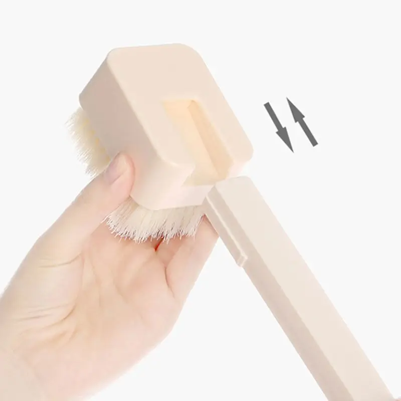 

Detachable Rectangle Nylon Bristles Back Scrubber Bath Shower Brush with Long Handle Exfoliating Dead Skin Body Massage F1FF