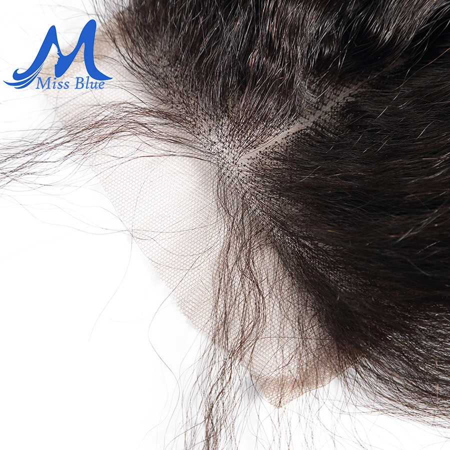 Бразильские человеческие волосы Missblue кружевная застежка курчавые прямые