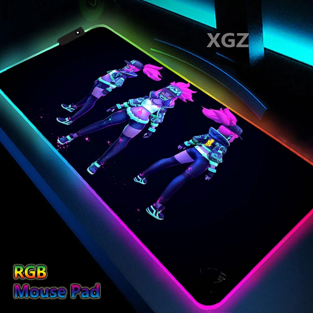 

Backlit Mouse Large Anime League of Legends Gamer Mouse Pad Rgb Xxl Suitable for Desktop Keyboard LED Pad 7 Colors Mousepad
