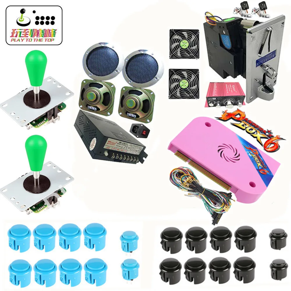 Новая аркадная игра DIY kit Pandora Box 6 Jamma board 1300 в 1 с блоком питания светодиодный