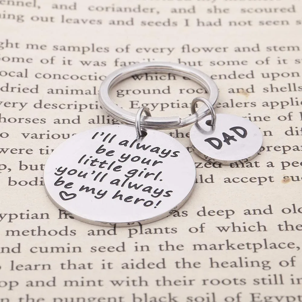 Подарок на день отца брелок для папы вы всегда будете моим героем подарок