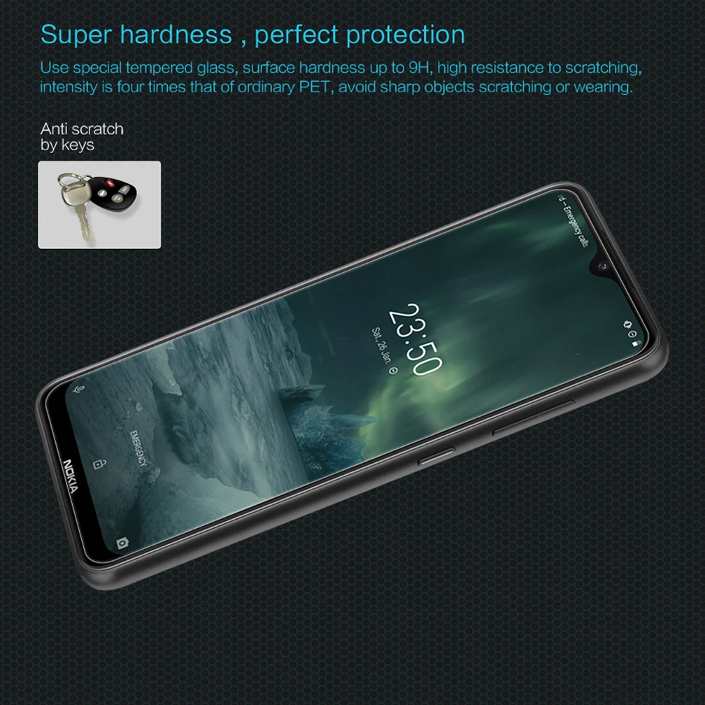Закаленное стекло для Nokia 7,2 NILLKIN Amazing H противовзрывное закаленное стекло для защиты экрана для Nokia 6,2