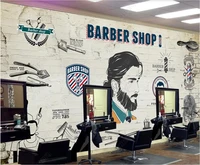 custom mural wallpaper 3d on the wall cement wall beauty salon barber shop home decor 3d photo wallpaper in the living room