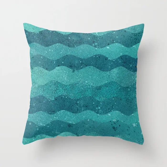 

Pillowcase Duck Blue Home Decoration Soft Printing Pillowcase Stripe Gradient Style Contains No Pillow Core 1Piece