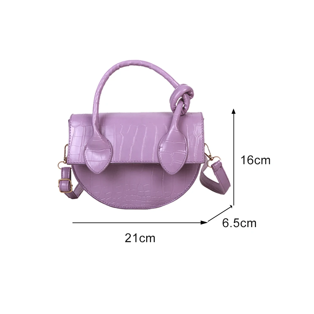 

Fashion PU Leather Shoulder Handbag Messenger Saddle Women Solid Color Totes for Outdoor Shopping Traveling Crossbody Bags 2021