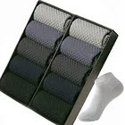 10 парлот носки из бамбукового волокна; Для мужчин новый Повседневное Бизнес антибактериальный дезодорант дышащий человек коротких носков с изображениями для Для мужчин