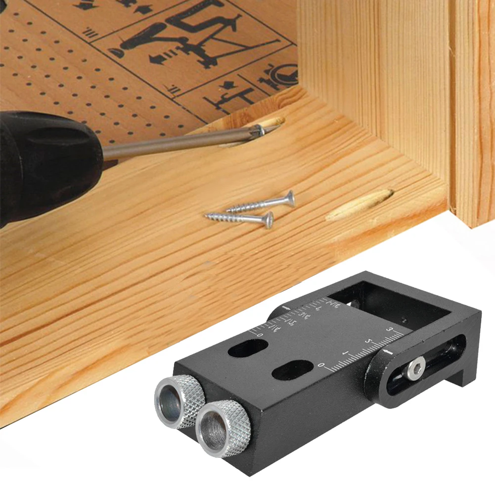 

Oblique Hole Locator 15 Degree Angle DIY Woodworking Adjustable Drill Guide Pocket Hole Puncher Jig Kit Carpentry Tools