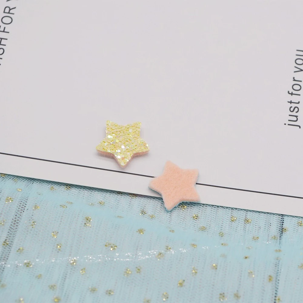 

20Pcs Glitter Leather Padded Patches Star Shape Applique for Craft Clothes Hairpin DIY Scrapbooking Clothes Accessories