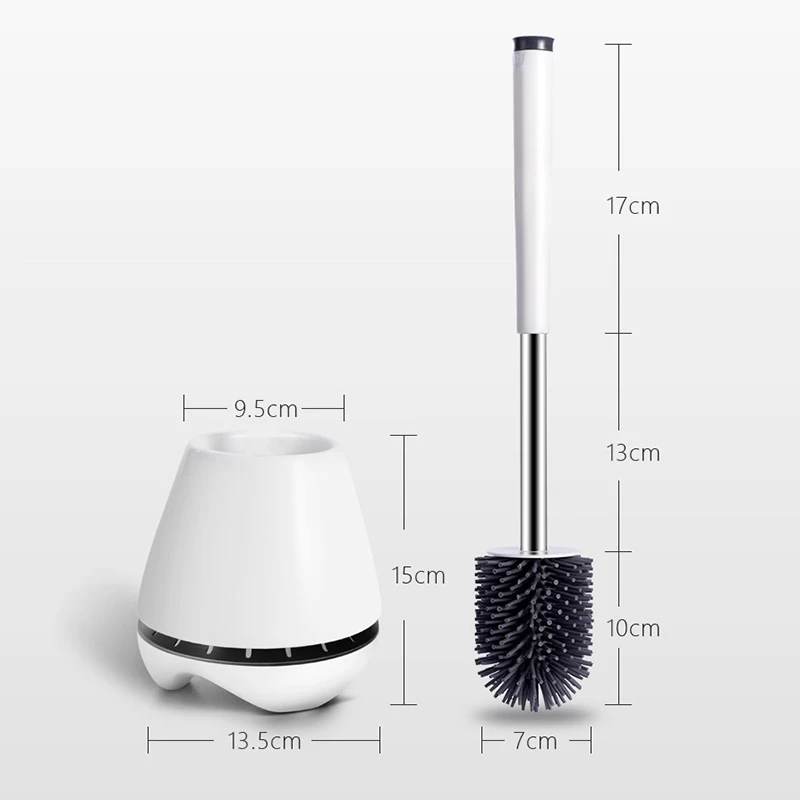 

Cleaning Toilet Wall Brush Brush Rubber Toilet Head Holder Hanging Household Floor Cleaning Bathroom Accessories