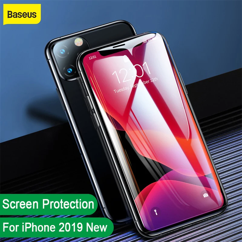 Защитное стекло Baseus для iPhone 11 закаленное с полным покрытием 0 23 мм Защитная пленка