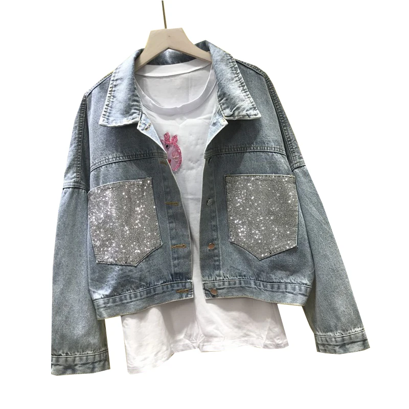 

2021 Spring Autumn Women Clothes Denim Jacket New Lady Jacket Fashion Pocket Jeans Coats Vintage Female Jeans Jacket Casual