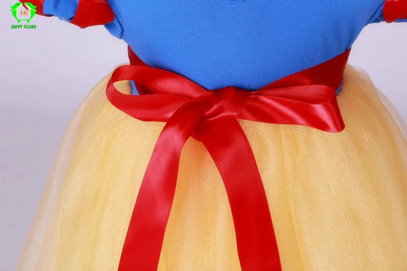 Новинка Юбка-американка Платье Белоснежки принцессы Детское платье с юбкой для