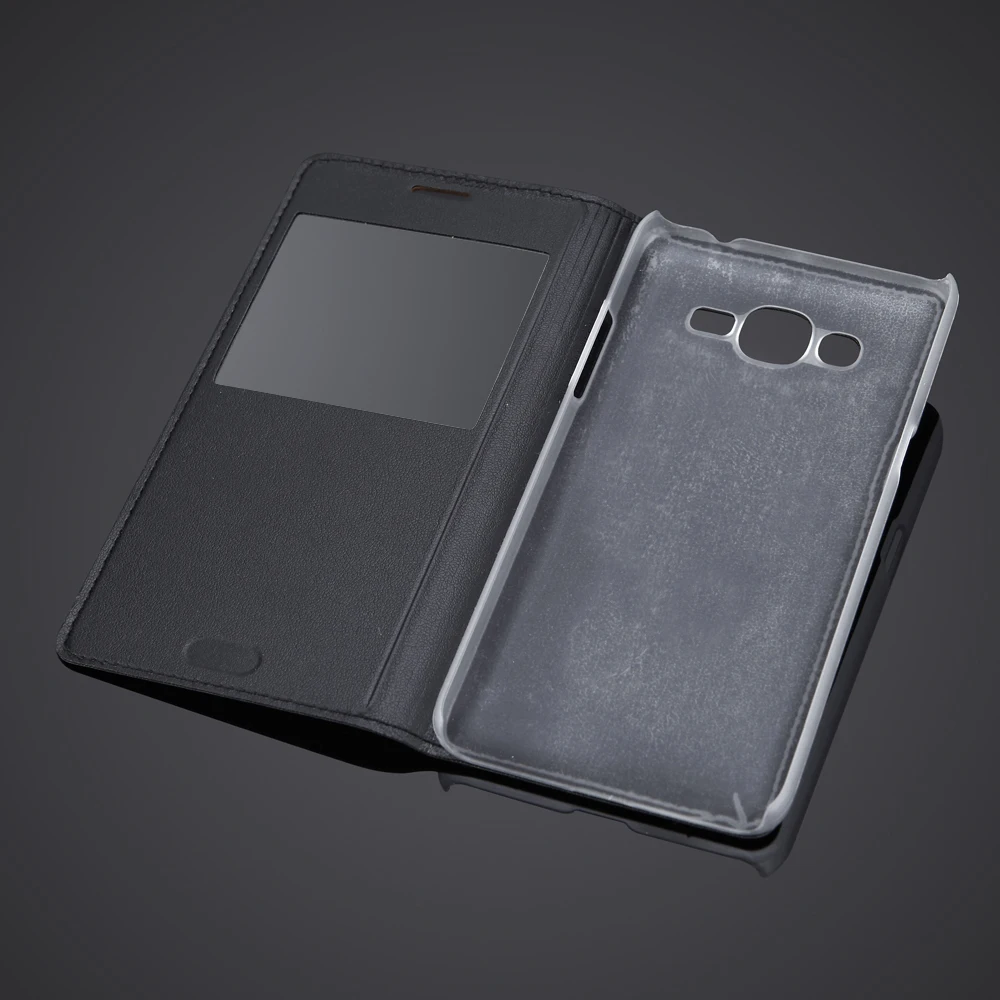 Роскошный тонкий чехол с откидной крышкой и окошком для Samsung Galaxy J2 Prime G530 G530H