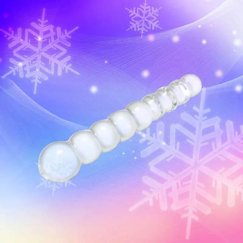 1 шт. стеклянный фаллоимитатор с двойным концом искусственный пенис пирекс