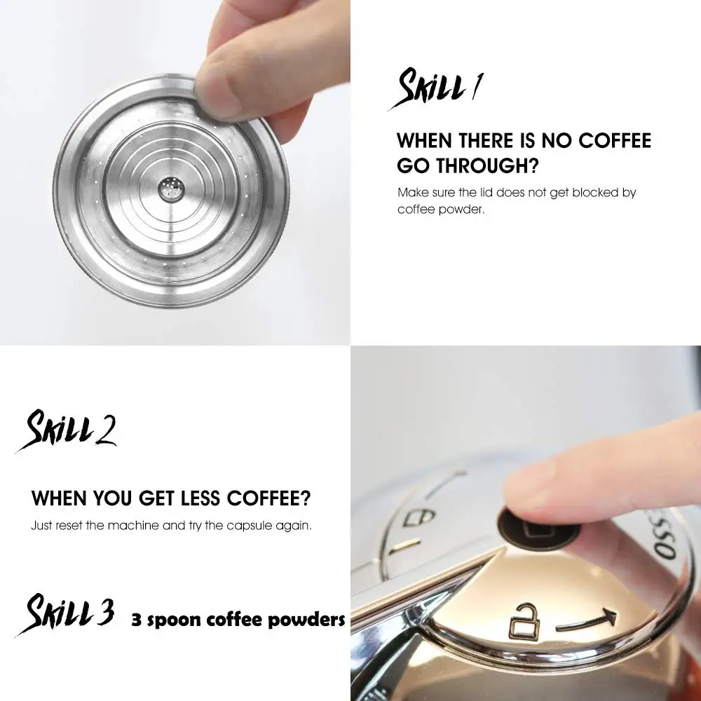 Нержавеющая сталь многоразовые большие чашки(G2) Nespresso Vertuoline кофе капсулы фильтр эспрессо для Nespresso Vertuo GCA1& Delonghi