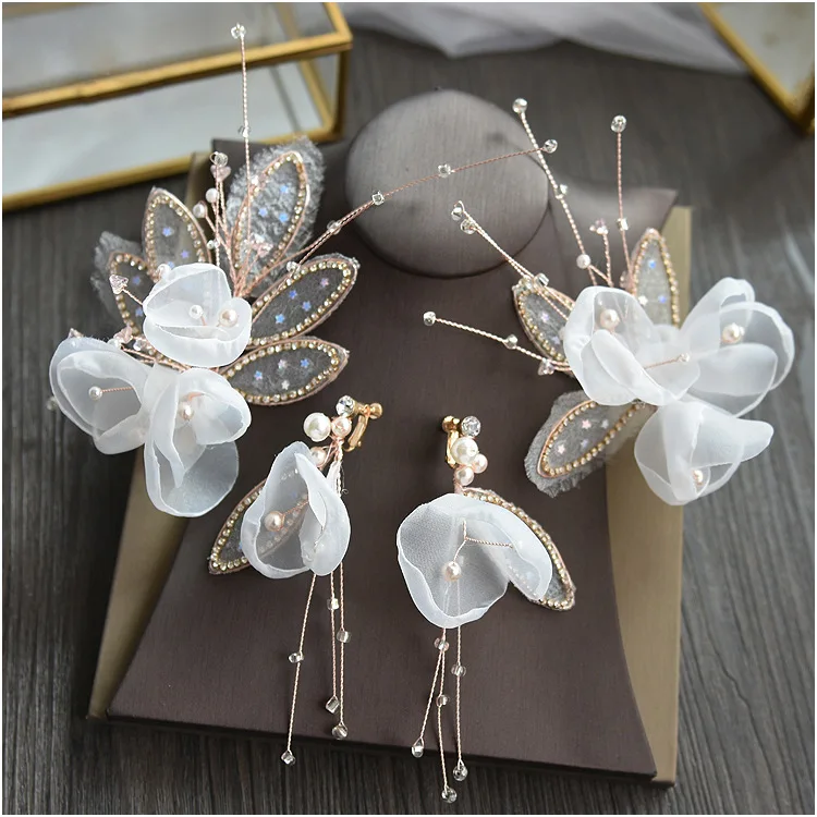 Свадебные аксессуары для невесты с макияжем сценический головной убор свадебная