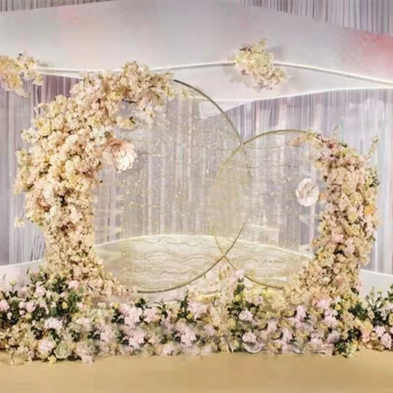 Wedding Birthday Arch Decoration Background Wrought Props Outdoor Lawn Round Backdrop Frame decor | Дом и сад