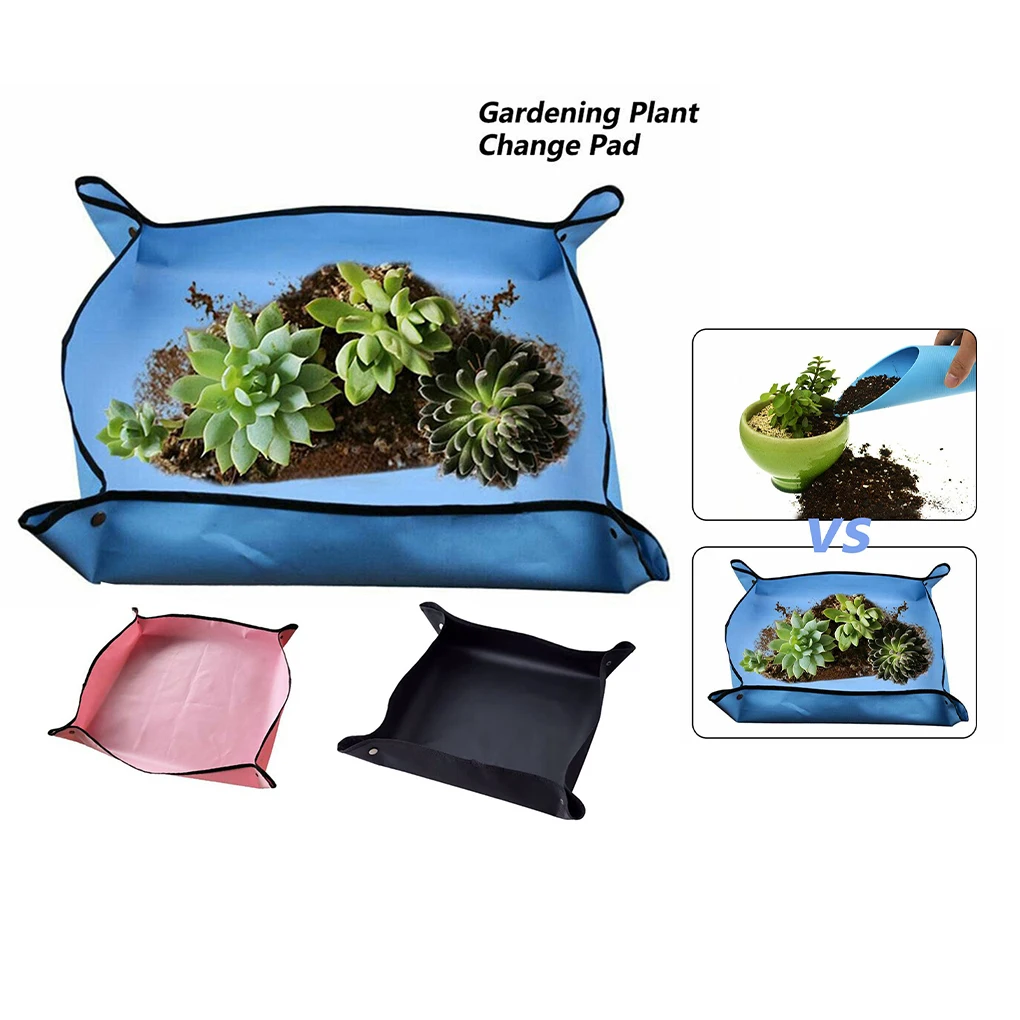 

PVC Pad Waterproof Reusable Flower Gardening Mats Gardening Potting Mat Planting Mat Gardening Transplanting Foldable Pad