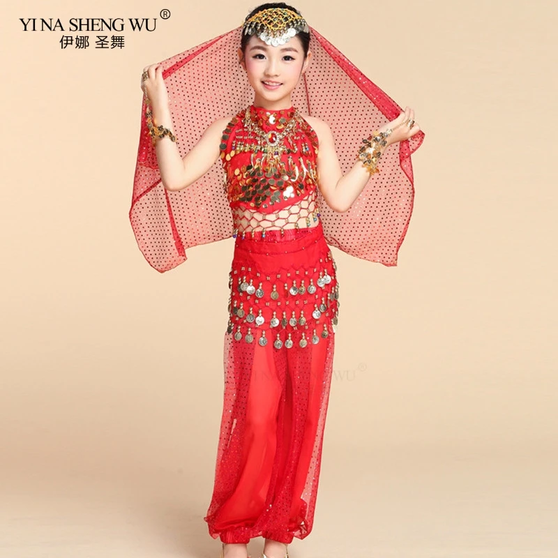 Детские костюмы для танца живота набор восточных танцев детские индийская