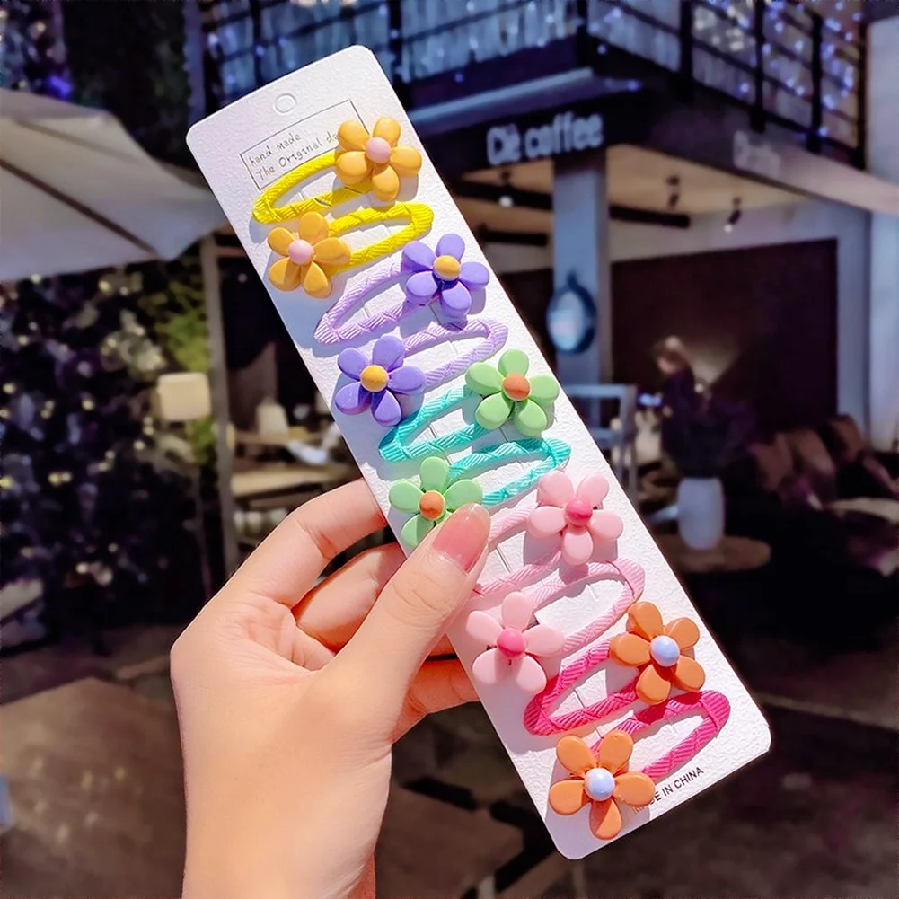 

Korean Version 1Set Girls Cute Cartoon Animal Flower Color Hairpin Children Sweet Barrettes Headband Kids Fashion Accessories