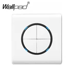 Белый 4 банды светильник переключатель Wallpad случайного нажатия пуш-ап Кнопка настенный выключатель с светодиодный неоновый огнеупорный пропиленкарбонат, белый interruptores