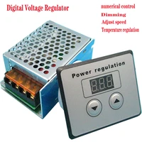 4000w motor speed controller high power ac 220v scr voltage regulator dimmer switch speed control thermostat digital meter