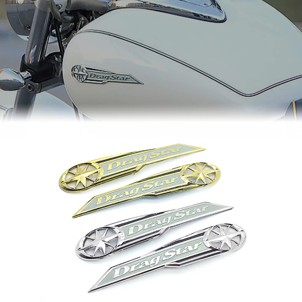 Motorcycle 3D Emblem Badge Decal Fuel Tank Sticker Tank Pad Protector Decal For Yamaha Dragstar V-Star XV XVS400 650 1100