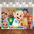 Cocomelon фон для фотосъемки мальчиков вечеринка в честь Дня рождения детский душ воздушный шар фон для фотосъемки баннер реквизит для фотостудии