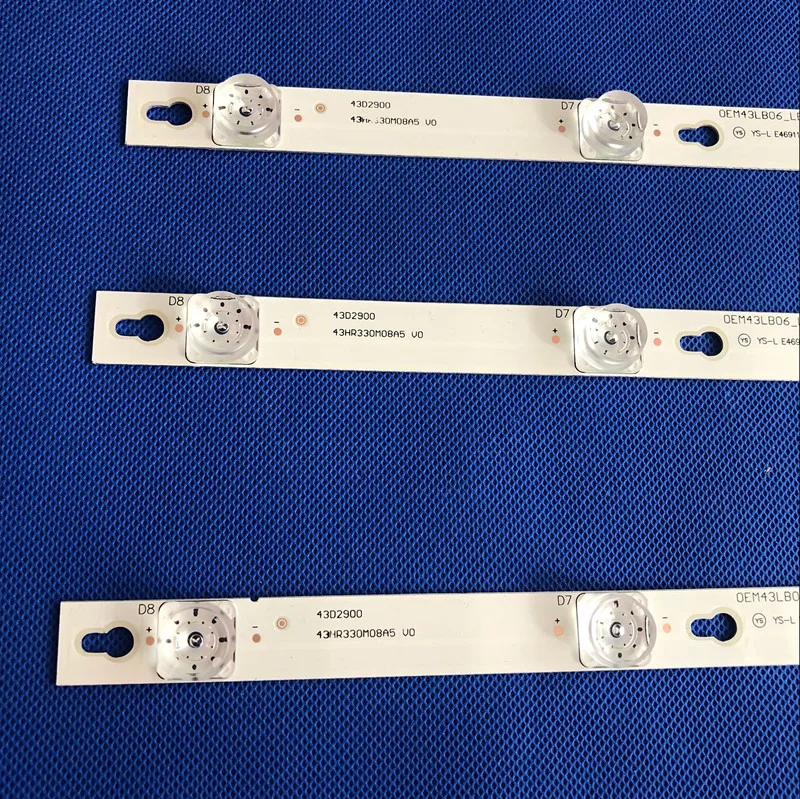 TCL D43A810 U43P6046 светодиодная подсветка L43P1-F 4C-LB4308-ZM02J TOT_43D2900_3X8_3030C_d6t-2d1_4S1PX2 Rev.V2 TV 8 ламп 6