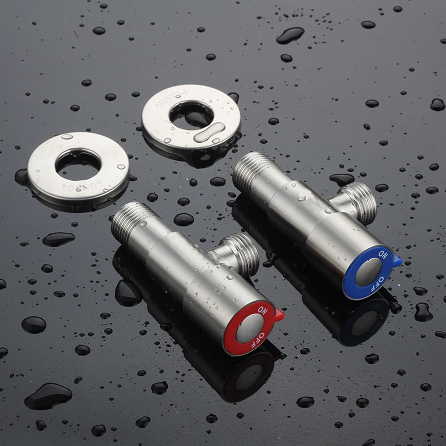 G1/2 треугольный клапан из нержавеющей стали для горячей и холодной воды раковины