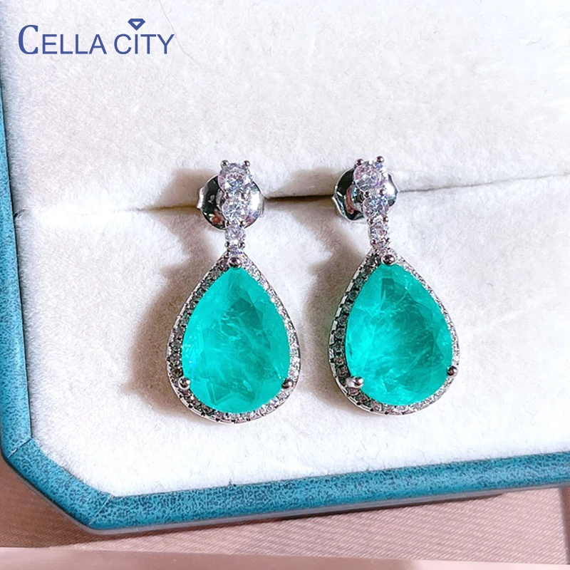

Серьги-подвески из серебра 925 пробы в форме капли