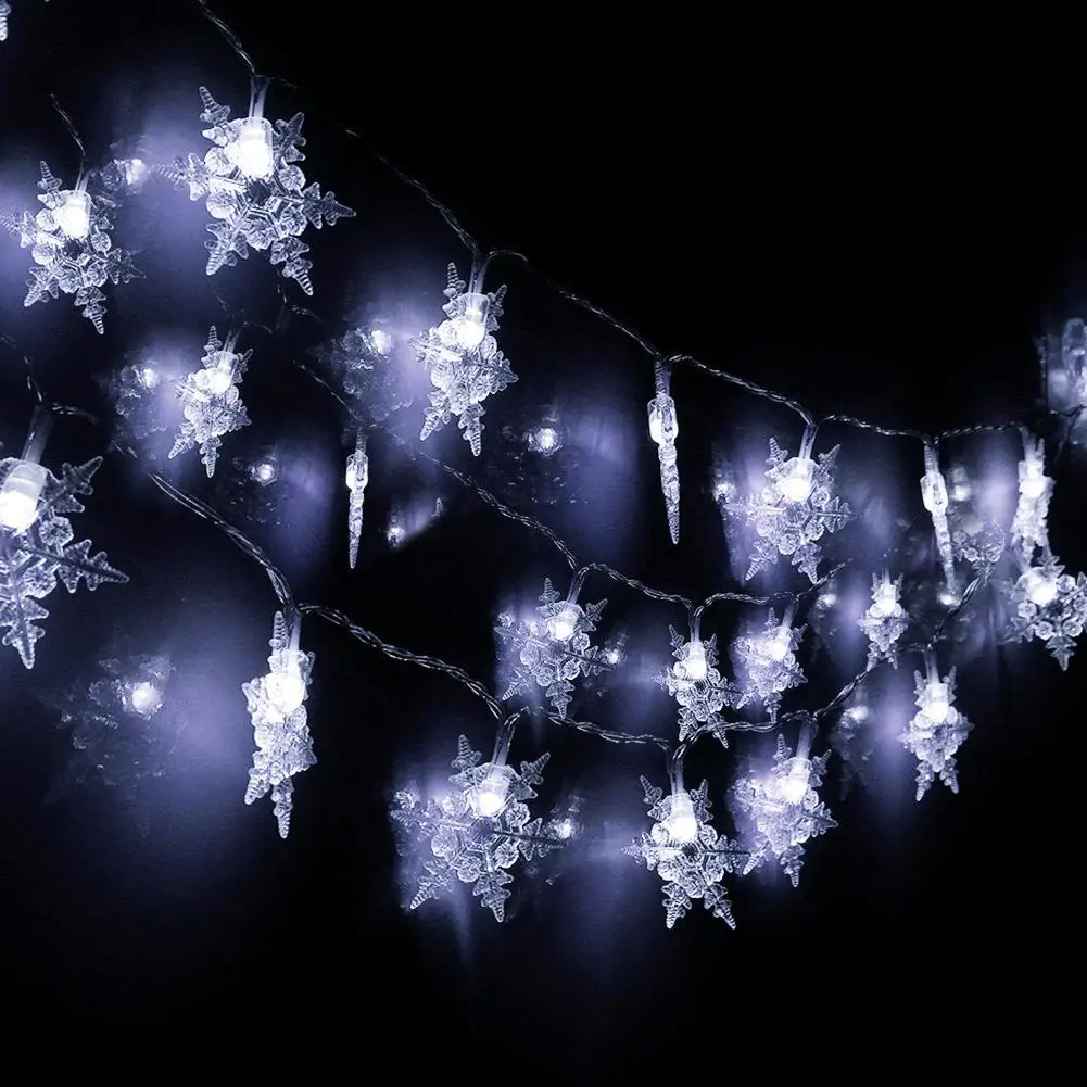 

Warm White 2M 20 LED Snow Battery Fairy String Light Wedding Party Christmas
