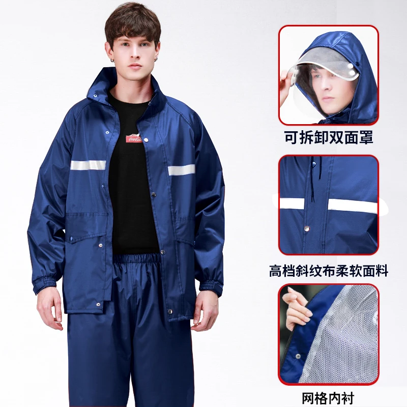 

Portable Outdoor Raincoat Jacket Boy Vintage Harajuku Impermeable Motorcycle Fashion Waterproof Mono Regenjas Rain Gear BY50YY