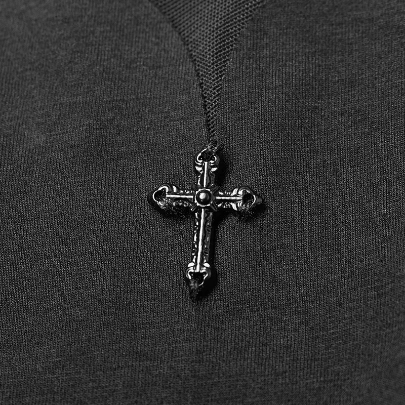 Женское готическое платье в стиле Панк RAVE длинное черное с принтом летучая мышь