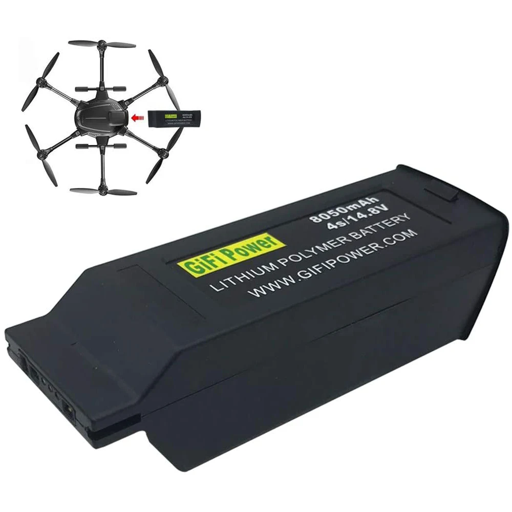 

1/2PCS Gifi Power 8050mAh Large Capacity Battery 14.8V 4S Replacement Lipo Battery Drone Battery For Yuneec Typhoon H H480 Wb
