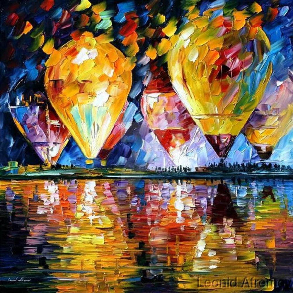 Воздушный шар фестиваль с предварительной печатью 11CT Вышивка крестом полный