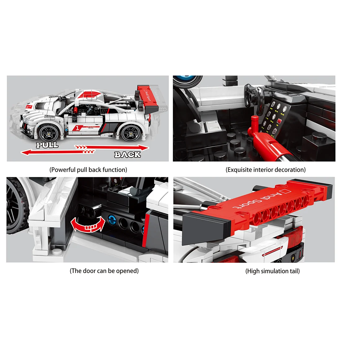 

678+Pcs Racing Car Building Blocks Pull Back Sports Car Assembly Bricks Toys Assemble Kit Bricks Educational Toys For Kids GIft